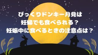 びっくりドンキー月見は妊婦でも食べられる？妊娠中の注意点は？