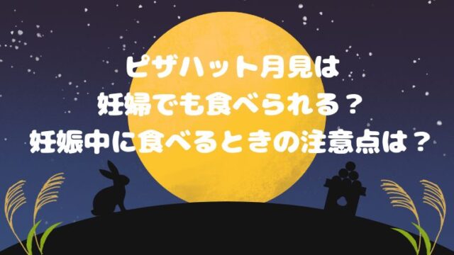 ピザハット月見は妊婦でも食べられる？妊娠中の注意点も！