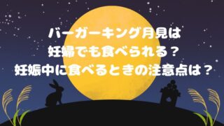 バーガーキング月見は妊婦でも食べられる？妊娠中の注意点も！